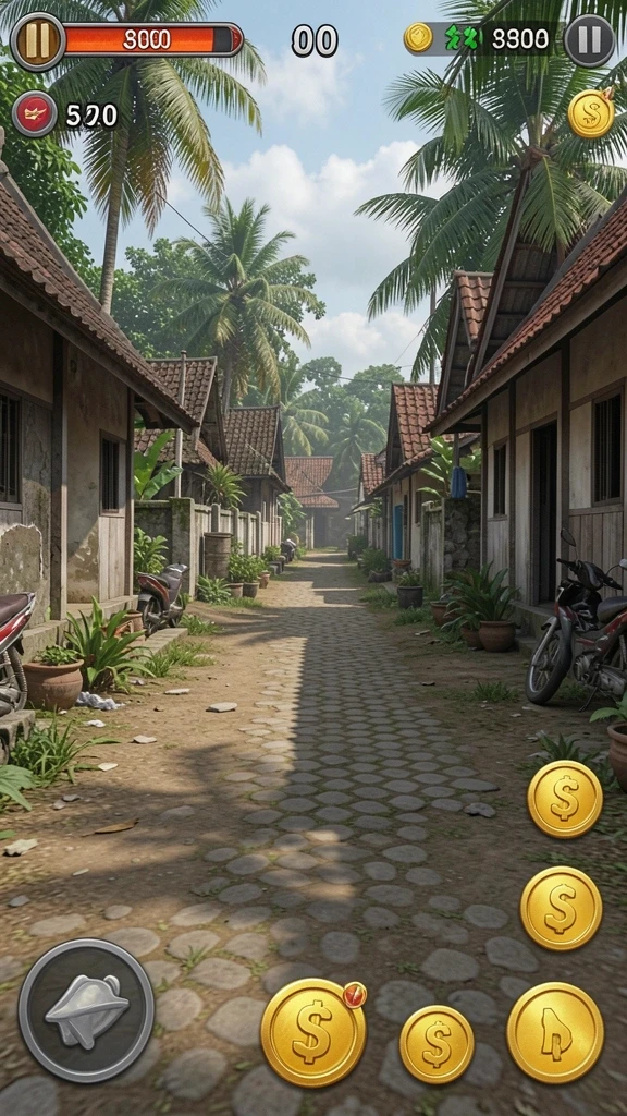 Tampilan antarmuka permainan yang menarik dan modern.