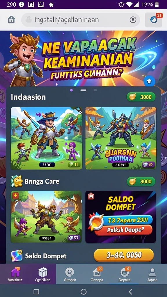 Gambaran level baru dengan rintangan menantang.