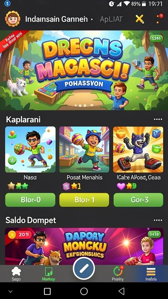 Level permainan yang menantang dan menarik.