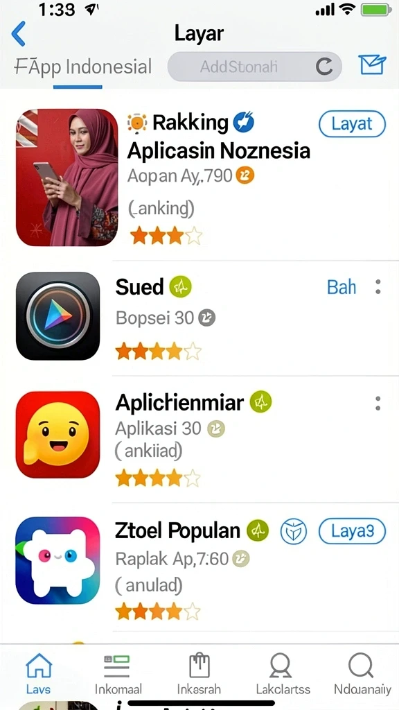 Tampilan antarmuka yang menarik dan intuitif.