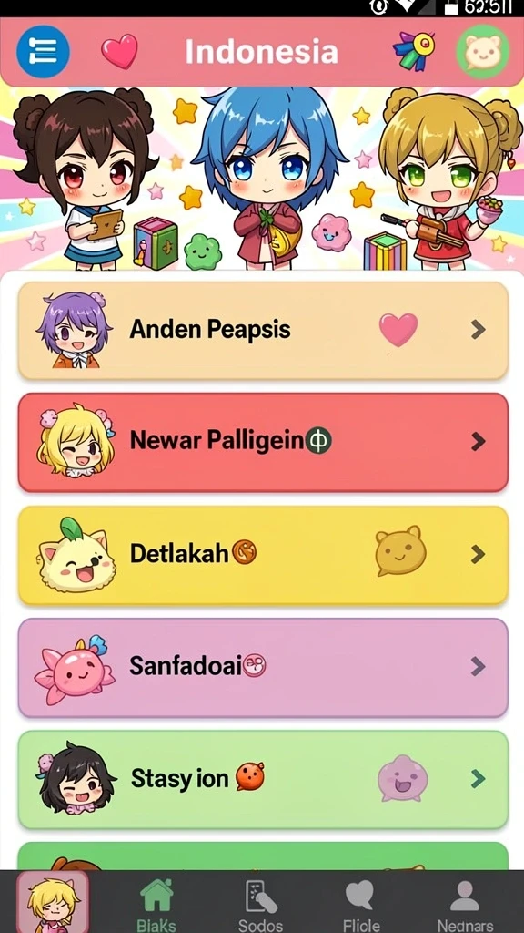 Berbagai pilihan permainan yang menghibur.