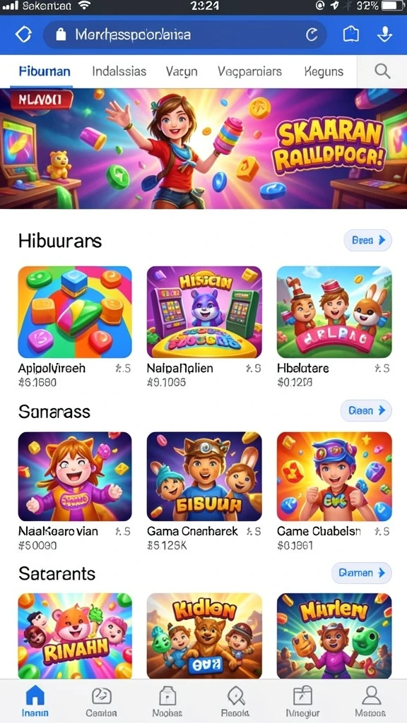 Tampilan awal yang memukau dan penuh warna.