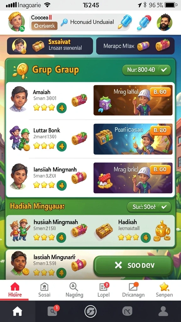 Tampilan awal yang menarik dan intuitif.