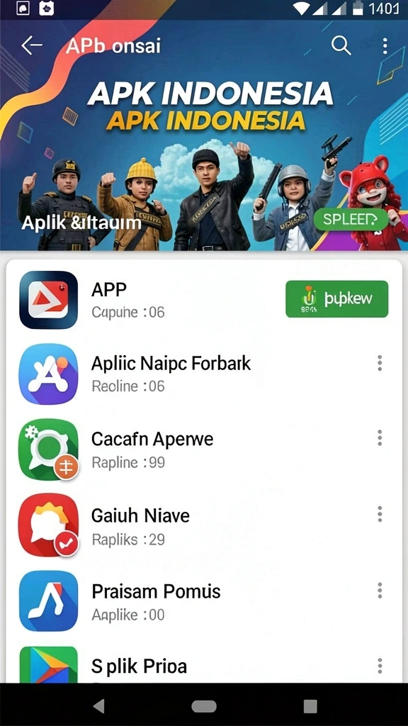 Tampilan menu utama yang menarik dan mudah dinavigasi.