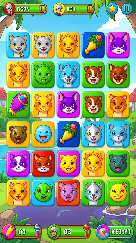Grafis gameplay yang memukau dan penuh warna.