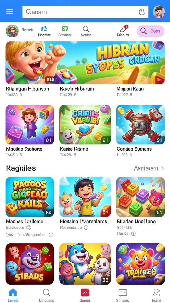 Tampilan awal yang menarik dan intuitif.