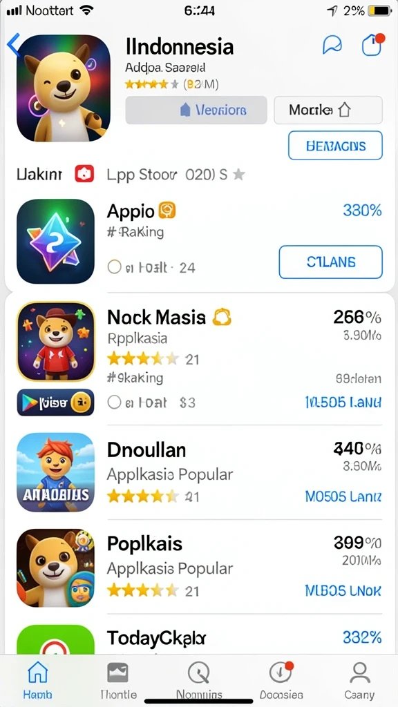 Visual karakter penuh warna yang menghibur.