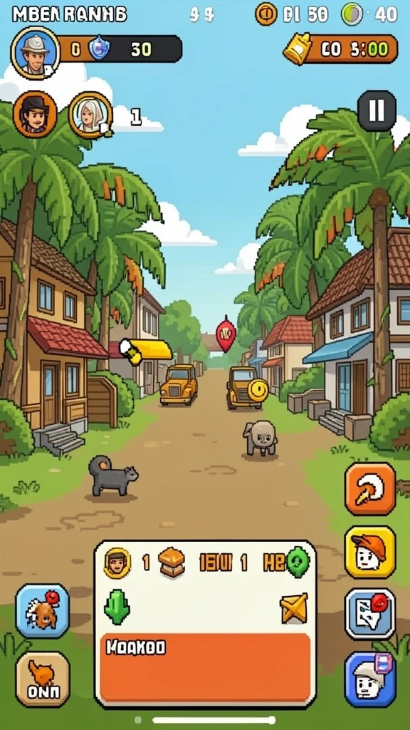 Screenshot menunjukkan karakter yang sedang bertarung melawan musuh.