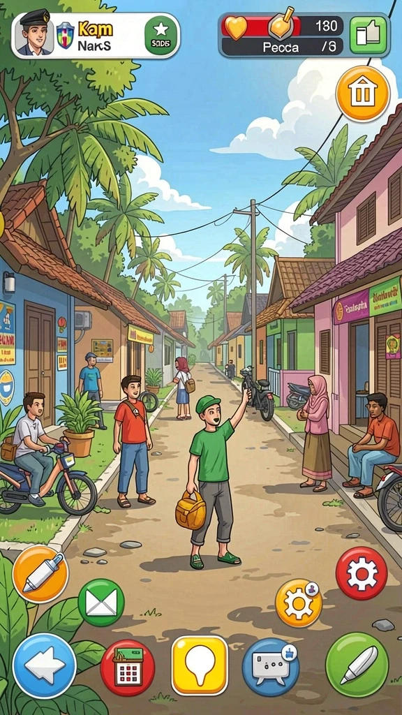 Tangkapan layar yang memperlihatkan mode multiplayer dengan teman-teman.