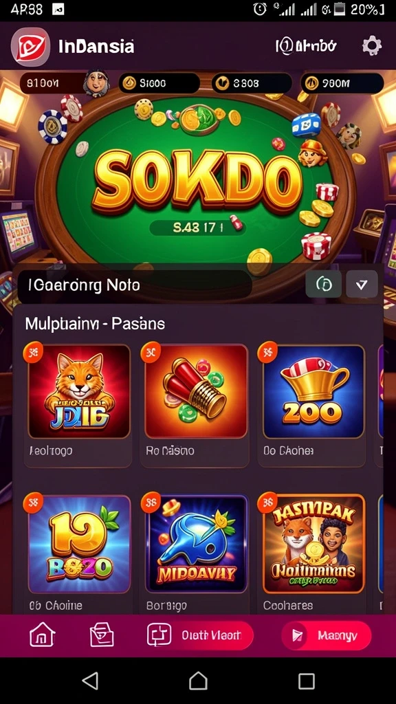 Screenshot menunjukkan lingkungan permainan yang berwarna-warni.